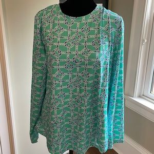 NWT Barbara Erickson Nautical Knots Long Sleeve Crew Neck Top - XL